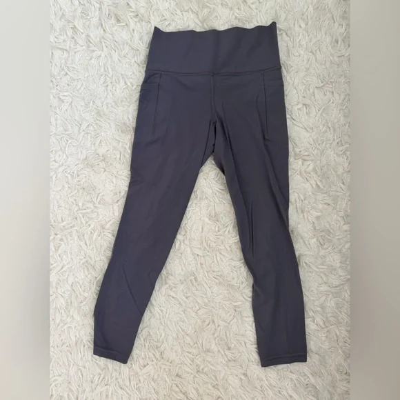 Athleta Salutation Stash pocket 7/8 Tight Leggings color Slate Size Small - Picture 2 of 8